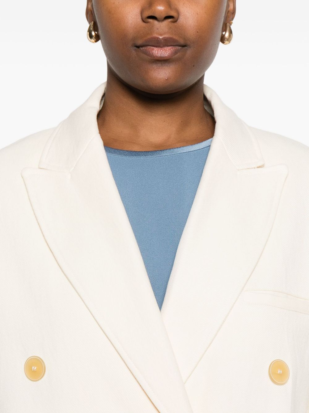 Forte Forte Double-breasted Jacket  - Beige