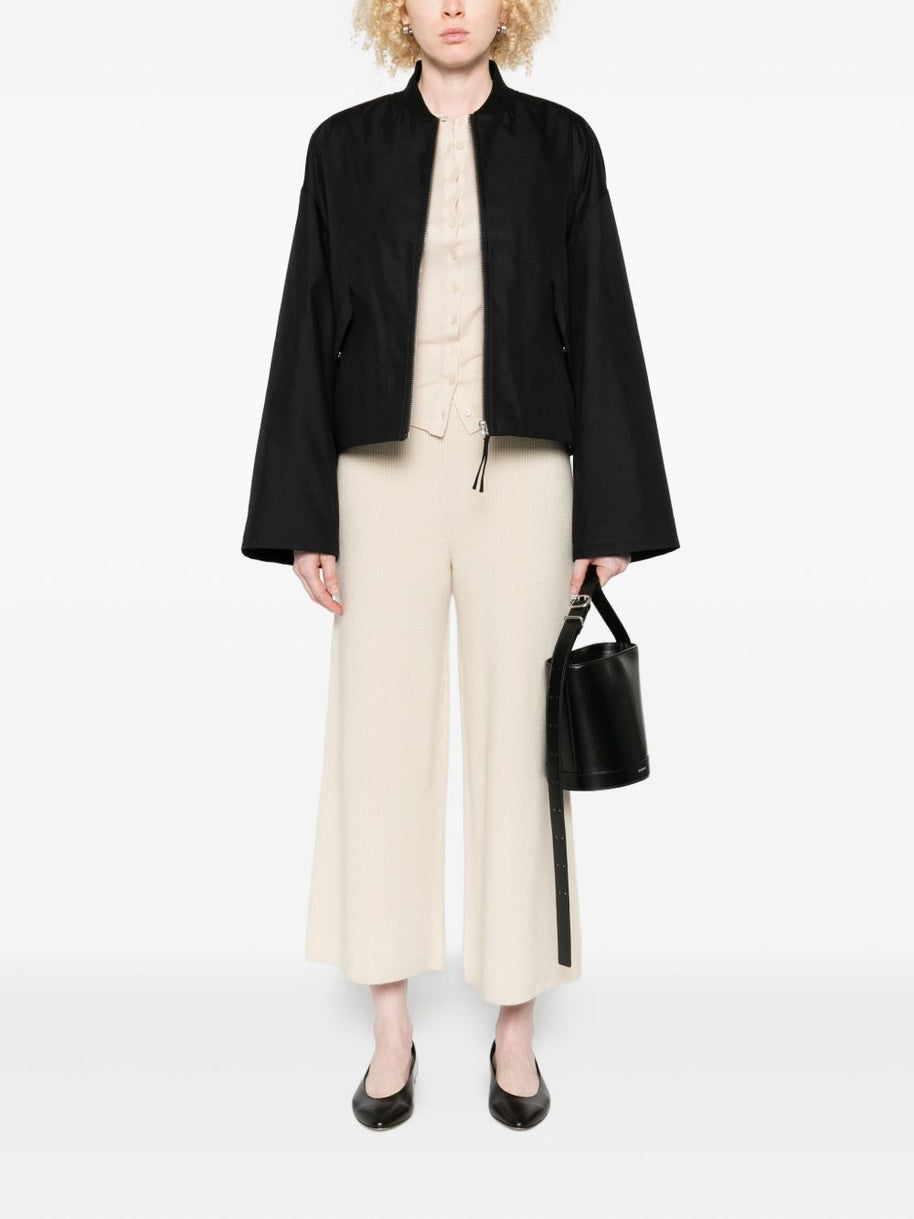 Closed Cotton Blend Bomber Jacket Black