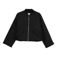 Closed Cotton Blend Bomber Jacket Black