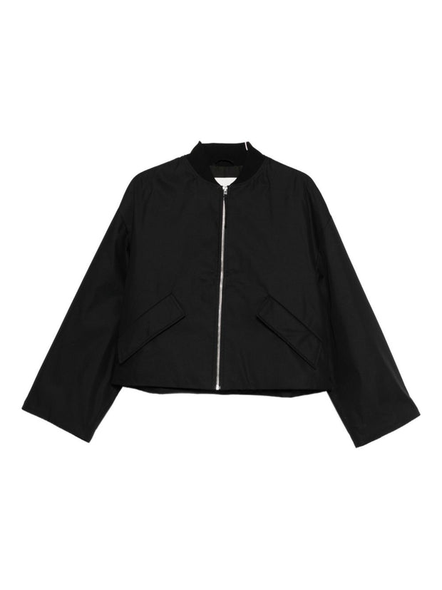 Closed Cotton Blend Bomber Jacket Black
