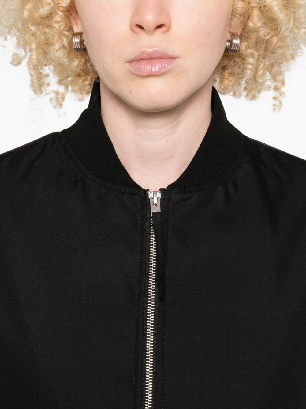 Closed Cotton Blend Bomber Jacket Black