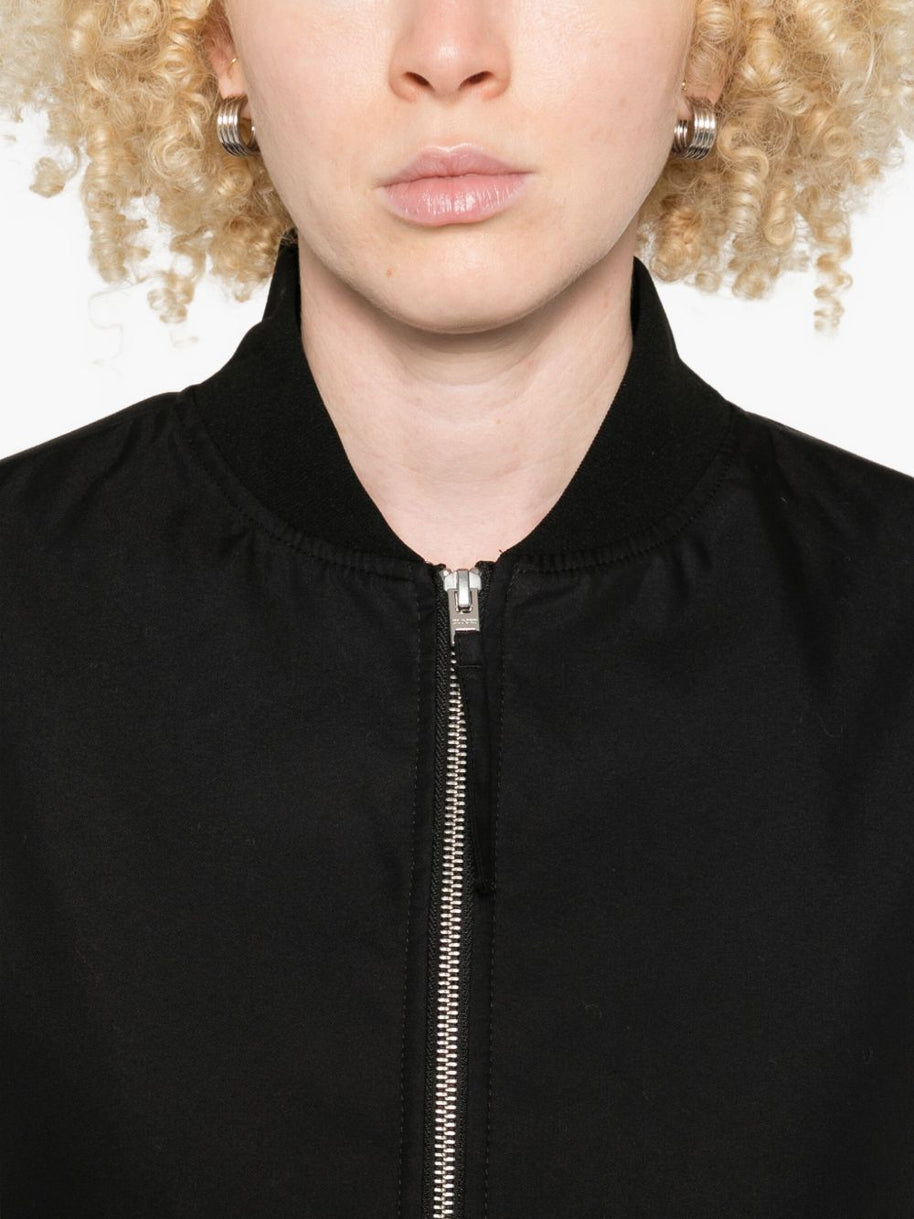 Closed Cotton Blend Bomber Jacket Black