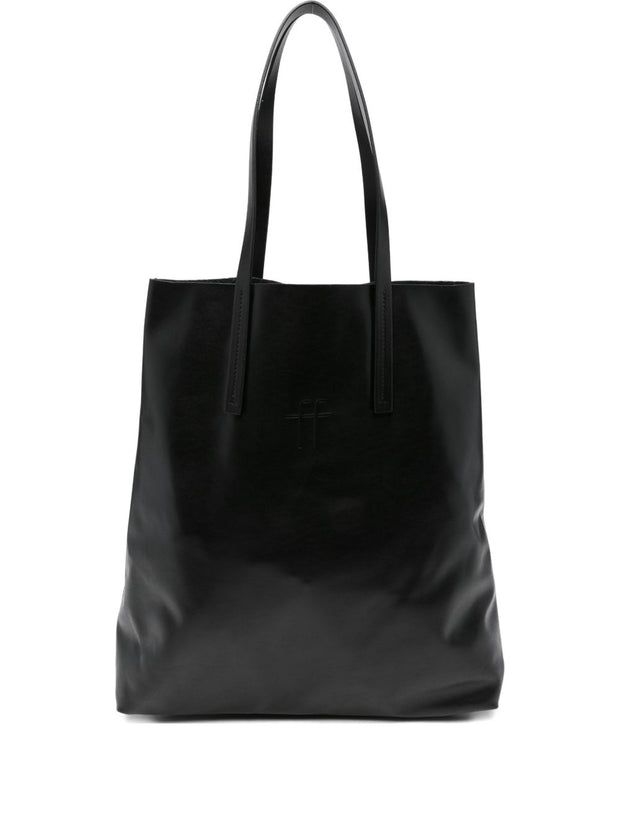 Forte Forte Large Leather Shopping Bag - Black