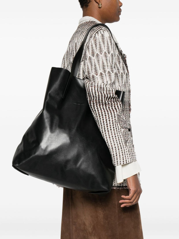 Forte Forte Large Leather Shopping Bag - Black