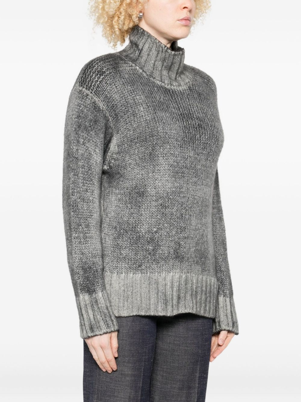 Avant Toi Cashmere Turtle-neck Sweater - Grey