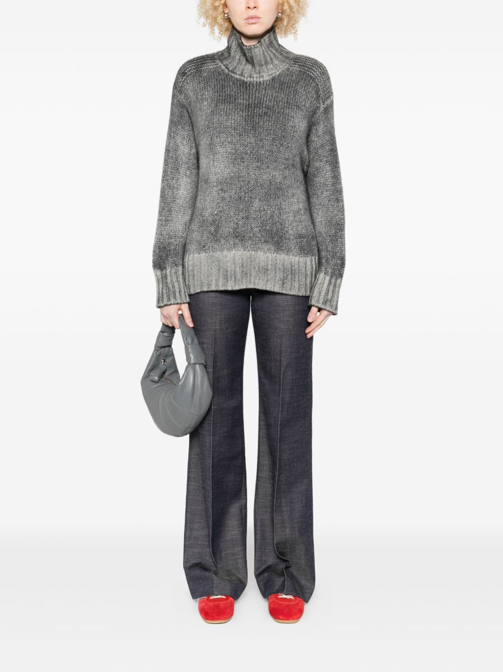 Avant Toi Cashmere Turtle-neck Sweater - Grey