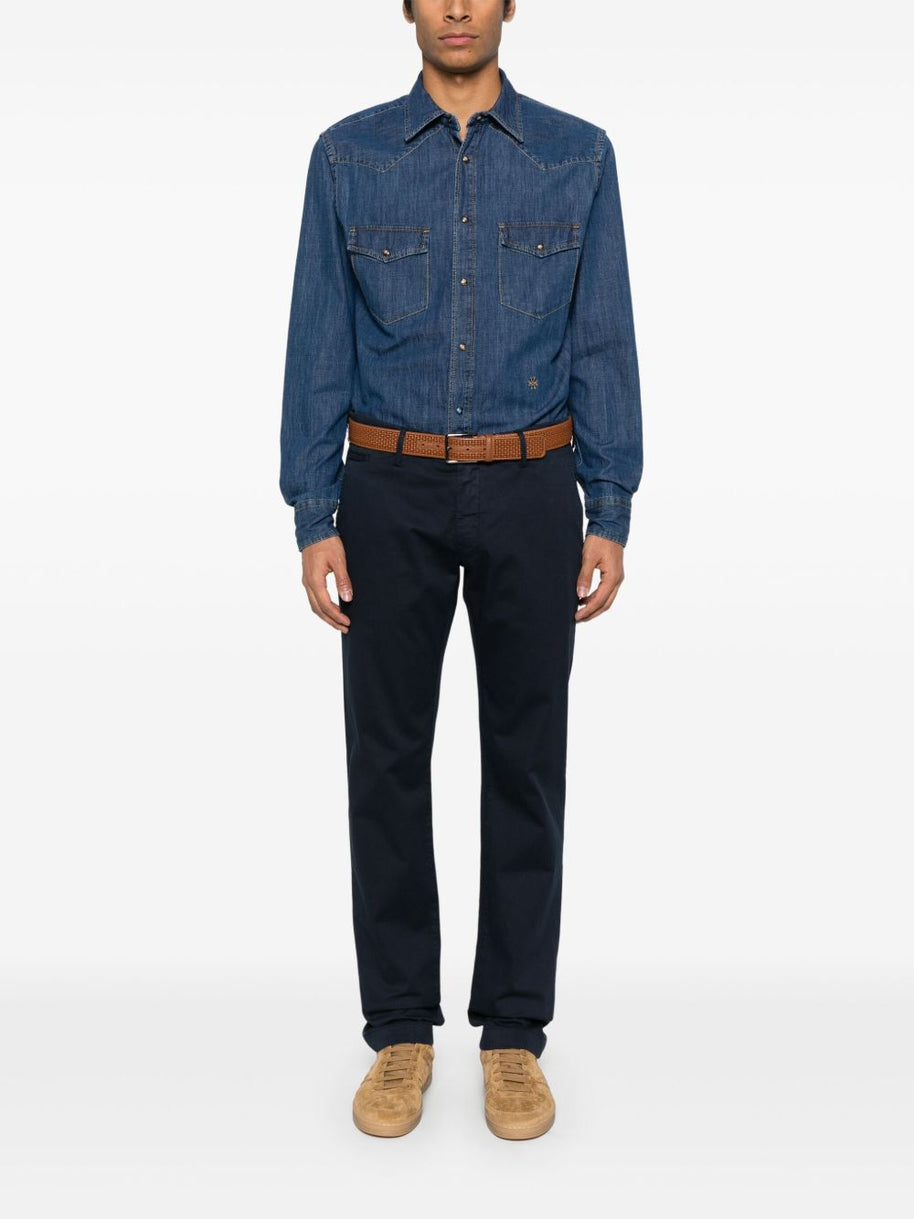 Jacob Cohen Cotton Denim Shirt - Blue