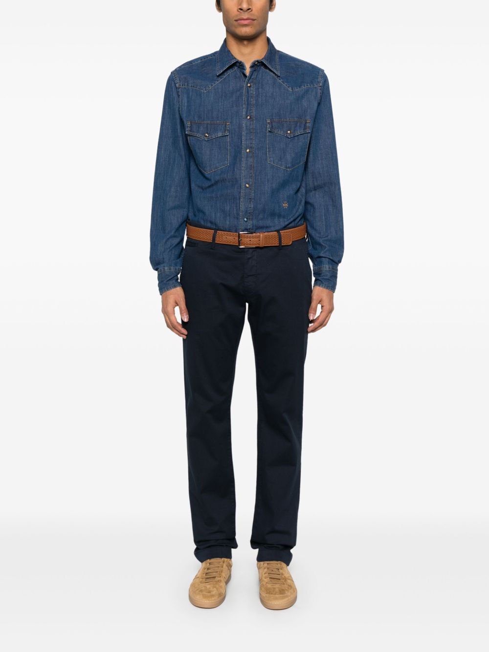 Jacob Cohen Cotton Denim Shirt - Blue