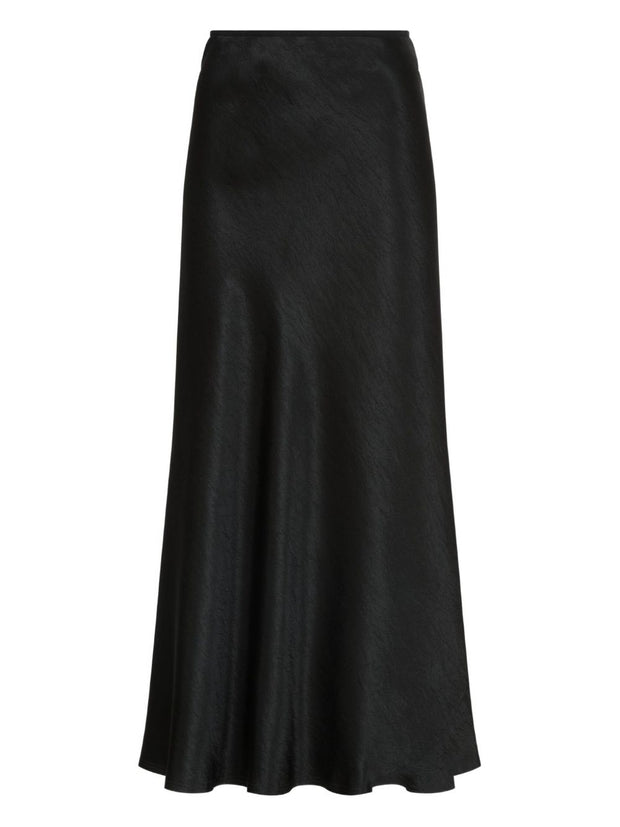 Maison Margiela Satin Finish Bias Cut Skirt - Black