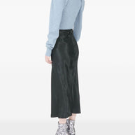 Maison Margiela Satin Finish Bias Cut Skirt - Black