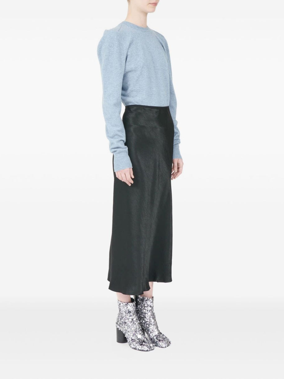 Maison Margiela Satin Finish Bias Cut Skirt - Black
