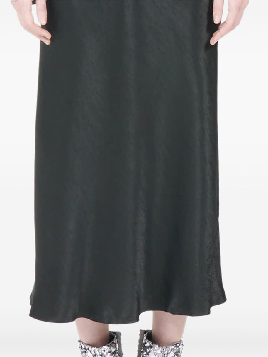 Maison Margiela Satin Finish Bias Cut Skirt - Black