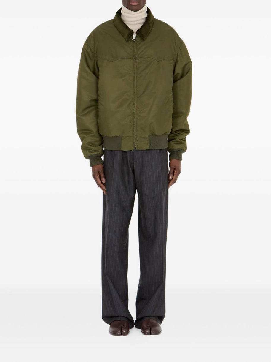 Maison Margiela Nylon Bomber Jacket Green