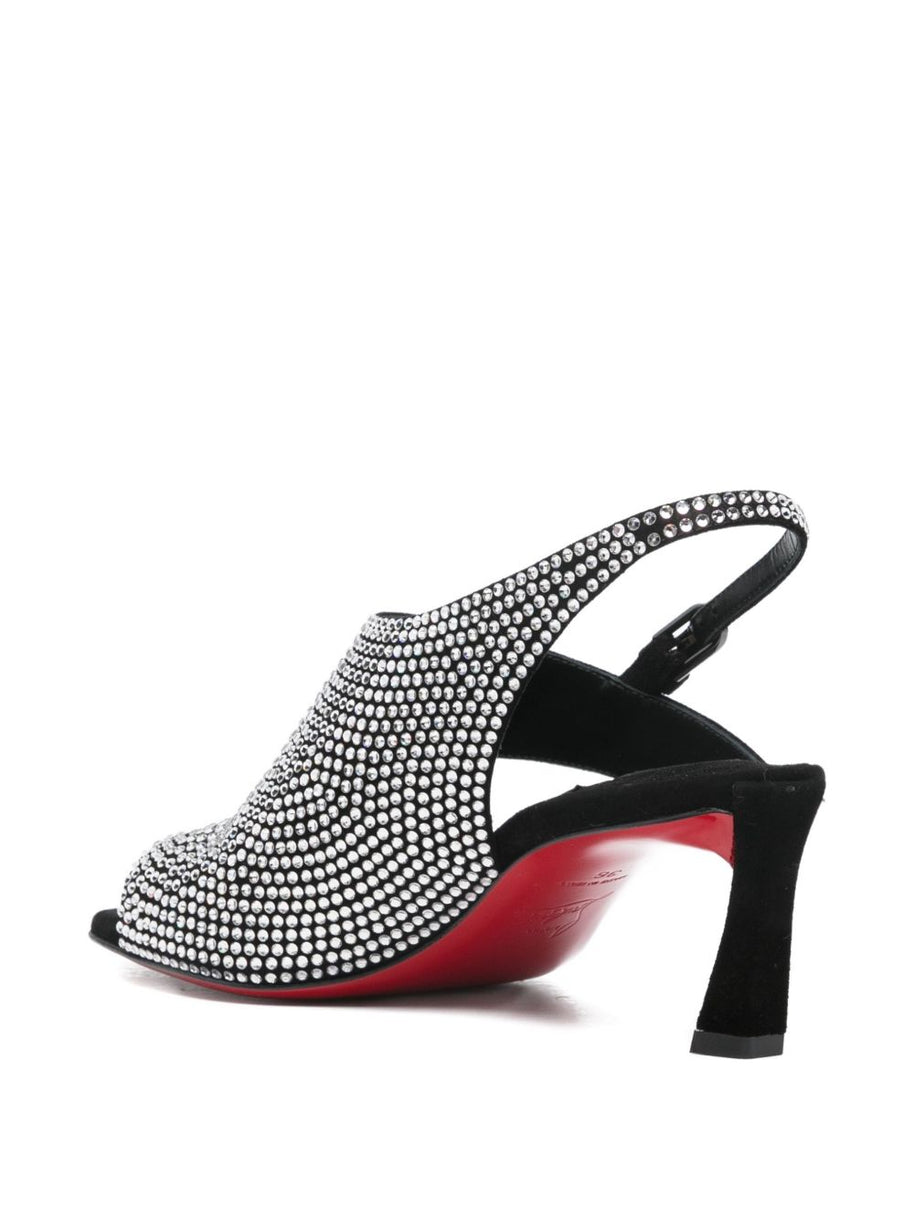 Christian Louboutin Viva Condora Strass Sandals - Black