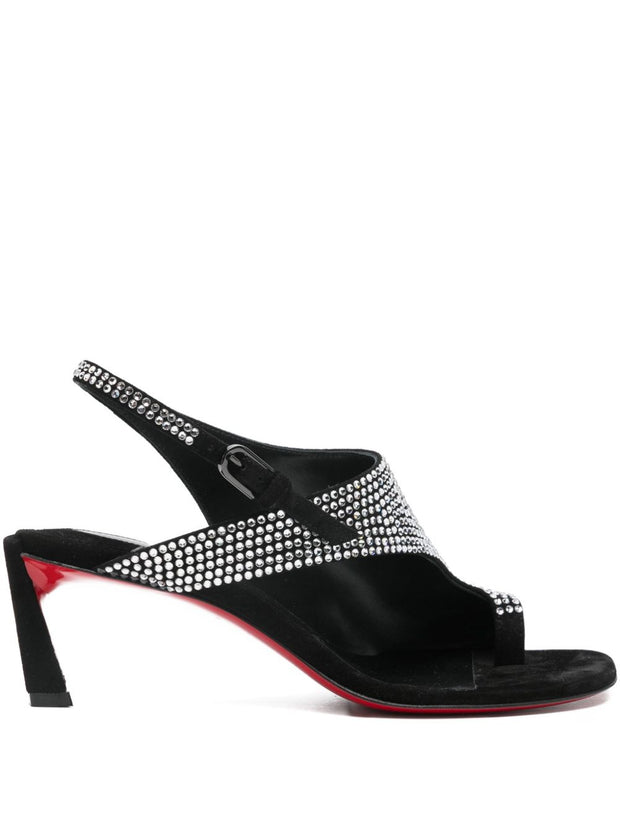 Christian Louboutin Viva Condora Strass Sandals Black