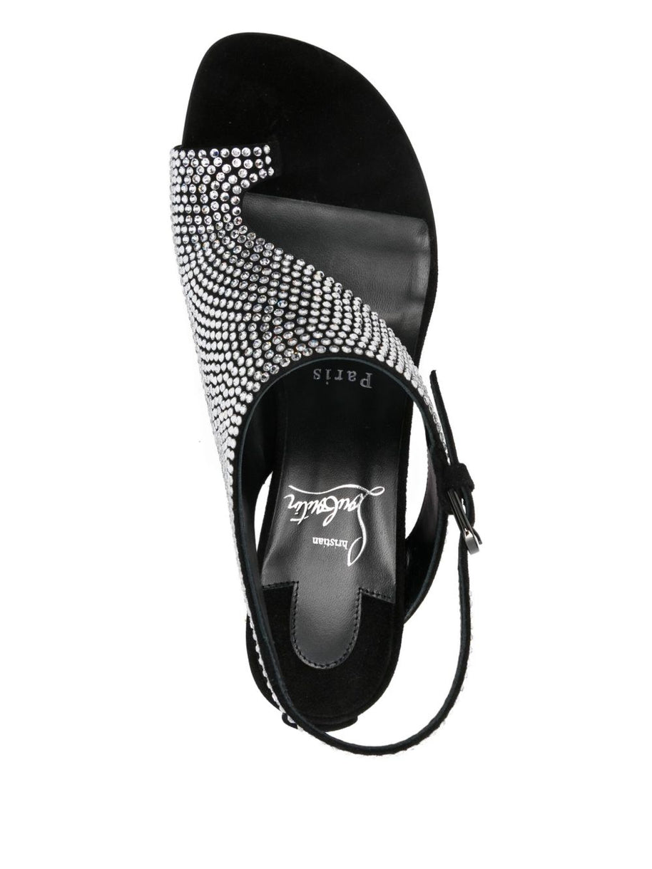 Christian Louboutin Viva Condora Strass Sandals - Black