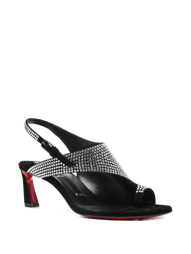 Christian Louboutin Viva Condora Strass Sandals - Black