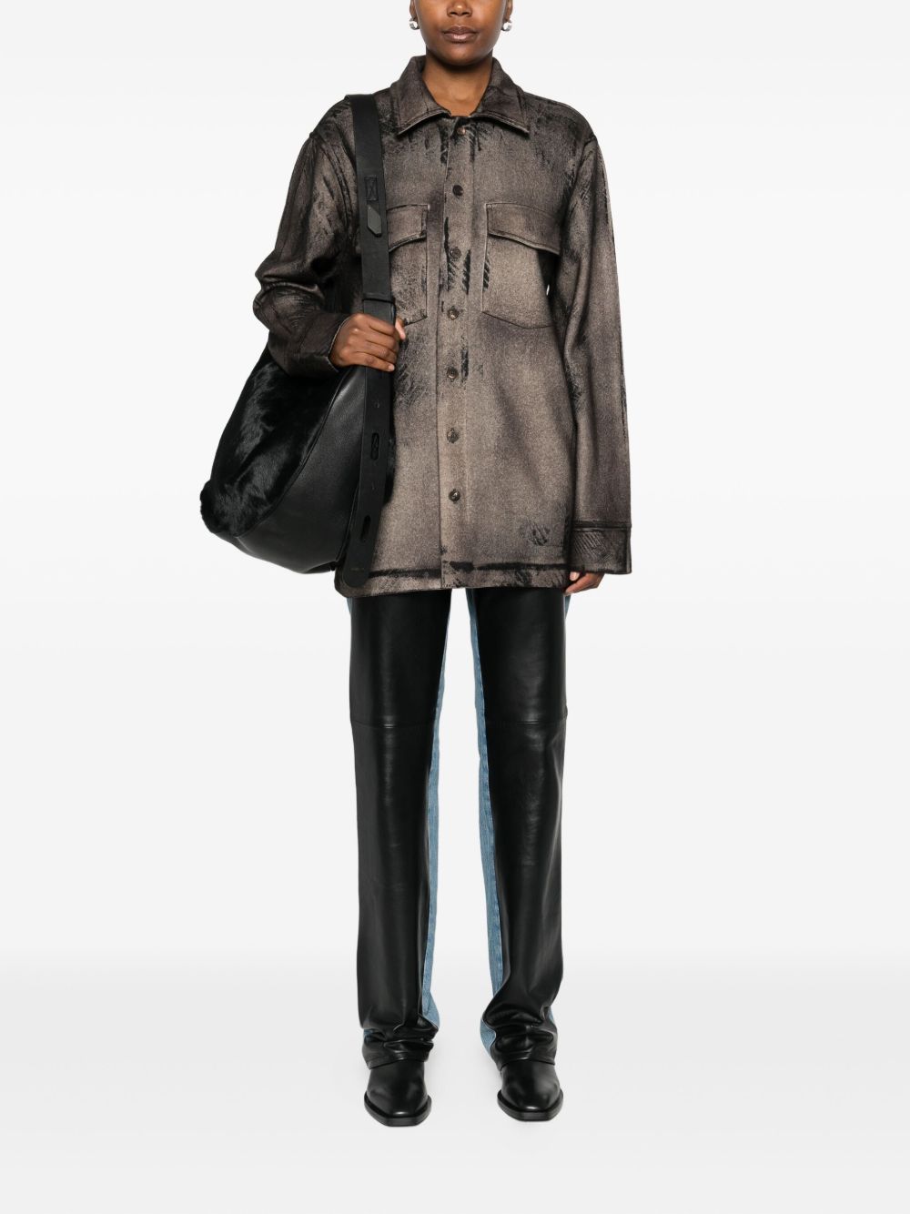 Avant Toi Wool And Cashmere Blend Shirt - Brown