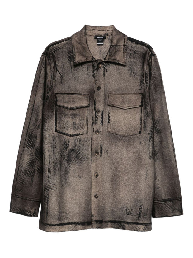 Avant Toi Wool And Cashmere Blend Shirt - Brown