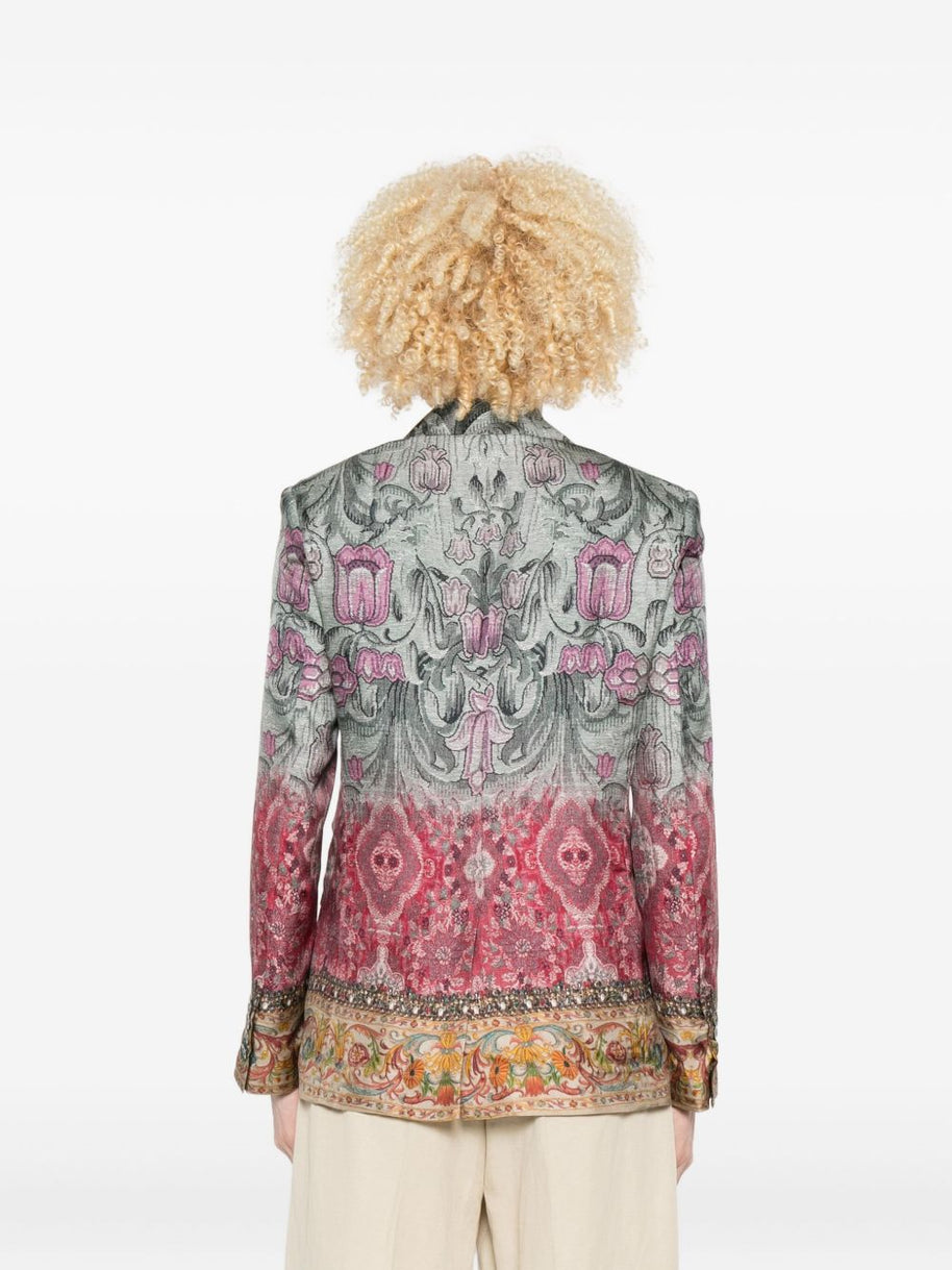 Pierre Louis Mascia Silk Single-breasted Jacket - MultiColour