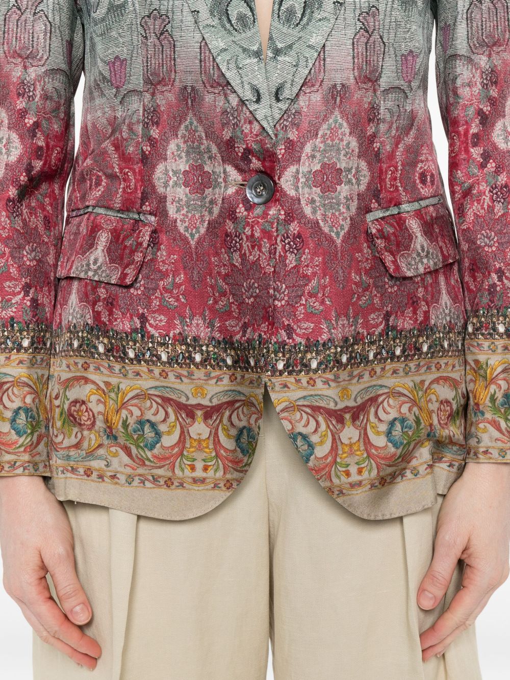 Pierre Louis Mascia Silk Single-breasted Jacket - MultiColour