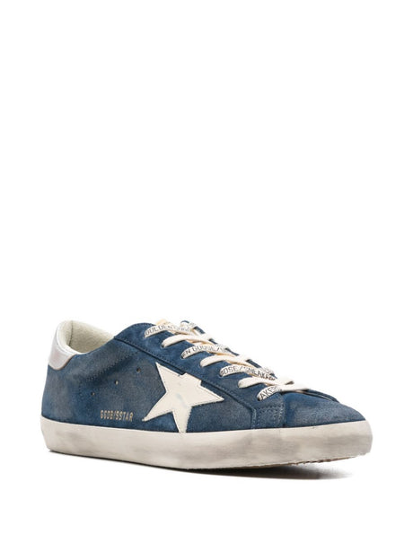 Golden Goose Super-Star Leather Sneakers - Blue