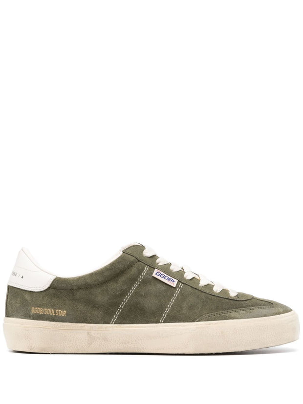 Golden Goose Soul-Star Leather Sneakers - Green