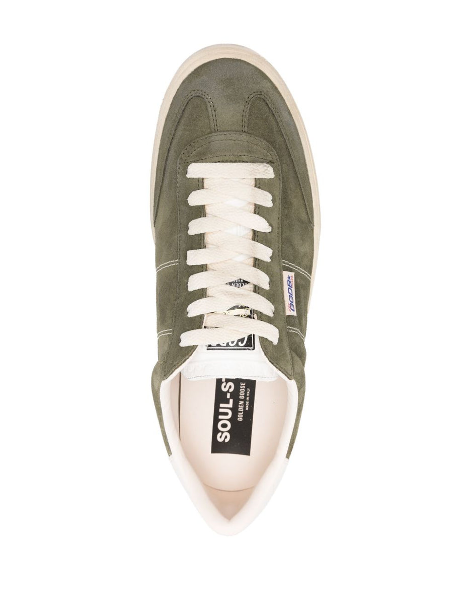 Golden Goose Soul-Star Leather Sneakers - Green