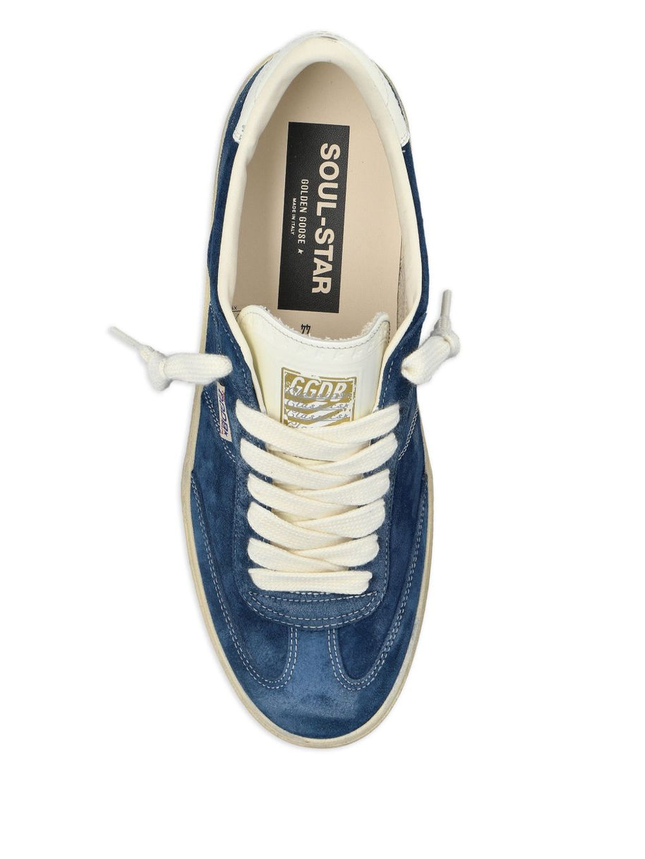 Golden Goose Soul-Star Leather Sneakers - Blue