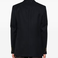 Golden Goose Wool Double-breasted Blazer Jacket - Blue