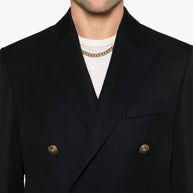 Golden Goose Wool Double-breasted Blazer Jacket - Blue