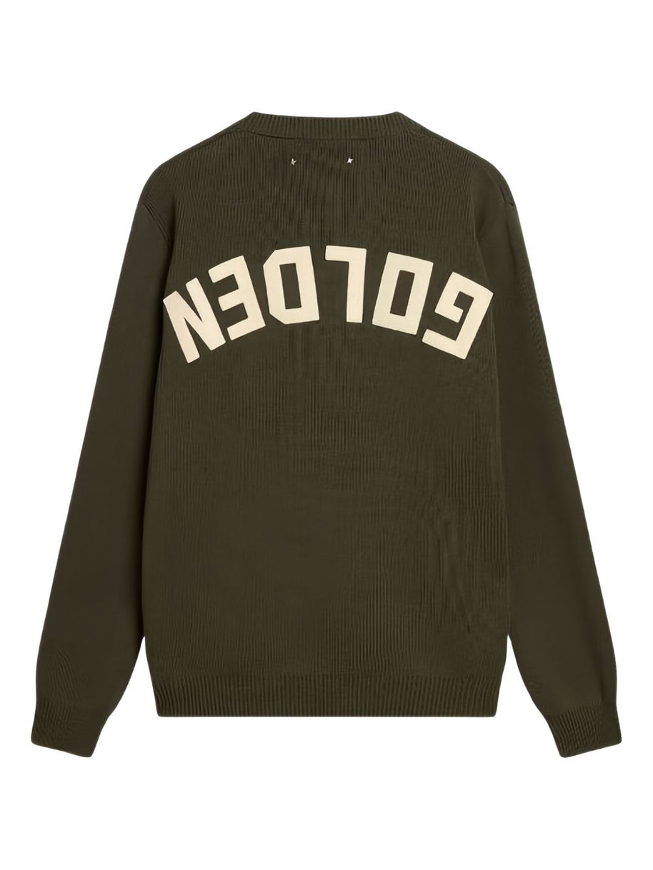 Golden Goose Logo Organic Cotton Sweater - Green