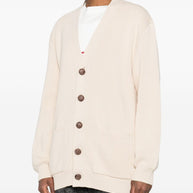 Golden Goose Cotton V-necked Cardigan - Beige