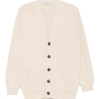 Golden Goose Cotton V-necked Cardigan - Beige