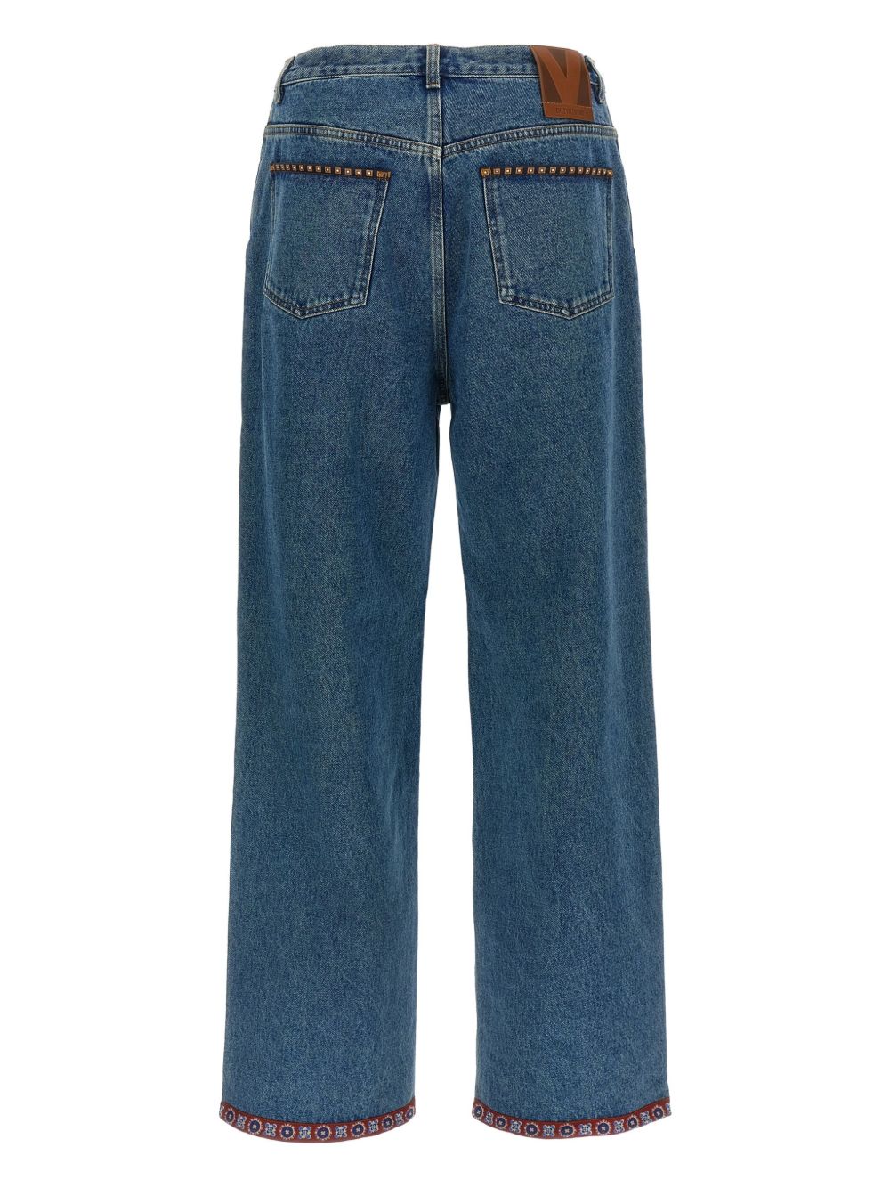 Valentino Embroidered Jeans - Blue