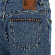 Valentino Embroidered Jeans - Blue