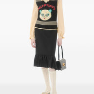 Valentino Le Chat De La Maison Wool Vest - Black