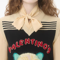 Valentino Le Chat De La Maison Wool Vest - Black