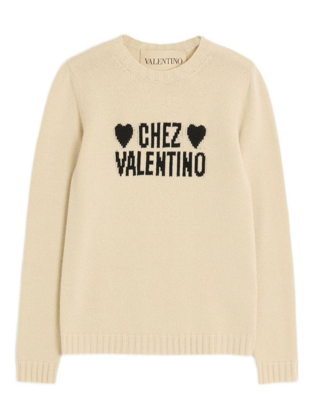 Valentino Chez Valentino Wool Sweater - Beige