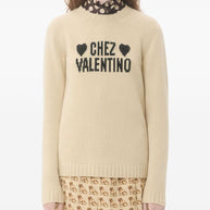 Valentino Chez Valentino Wool Sweater - Beige