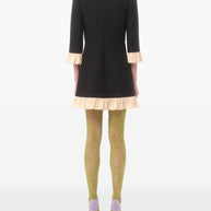 Valentino Wool And Silk Short Dress - Black