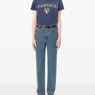 Valentino Denim cotton studded jeans - Blue