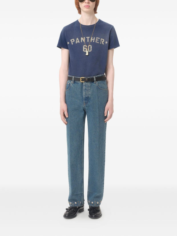 Valentino Denim cotton studded jeans - Blue