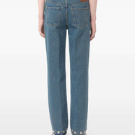 Valentino Denim cotton studded jeans - Blue