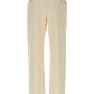 Valentino Cotton Studded Trousers - White