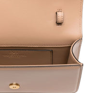 Valentino Garavani Vain Small Leather Clutch Bag - Powder