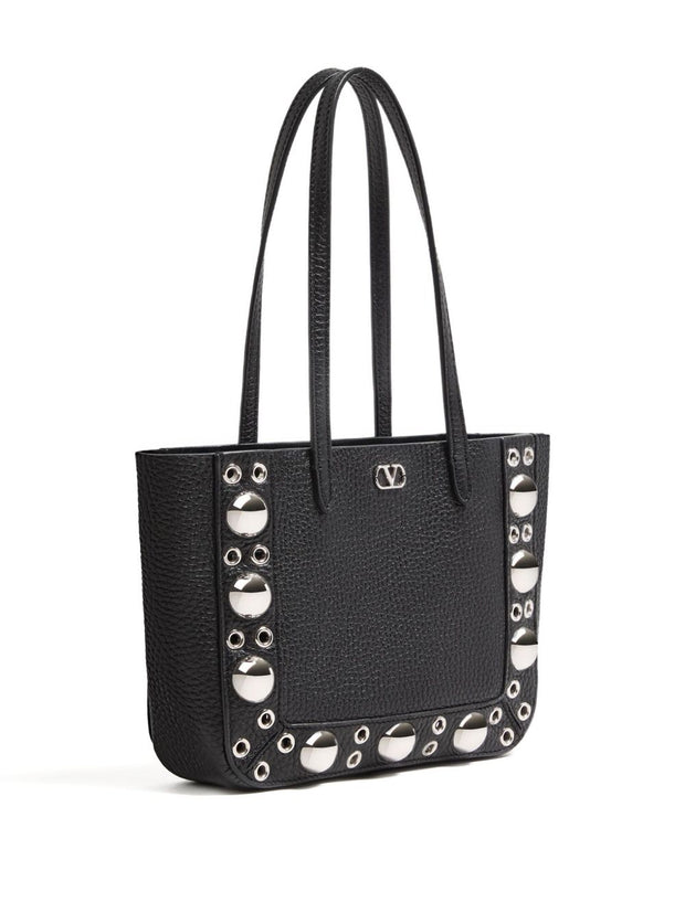 Valentino Garavani Nellcote Mini Leather Tote Bag - Black