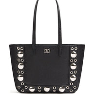 Valentino Garavani Nellcote Mini Leather Tote Bag - Black