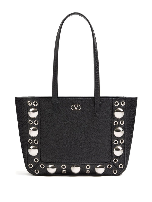 Valentino Garavani Nellcote Mini Leather Tote Bag - Black