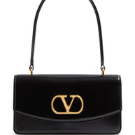 Valentino Garavani Vain Leather Top Handle Bag - Black